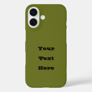 Coque Pour iPhone 16 Couleur solide vert olive