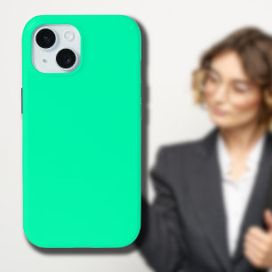 Coque Case-Mate iPhone Couleur solide verte marine   Classique   Élégant