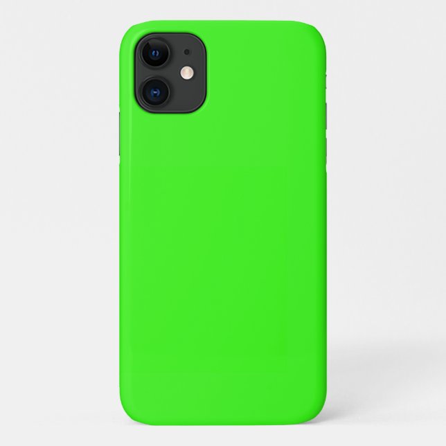 Coques Case-Mate iPhone Couleur solide verte néon (Dos)