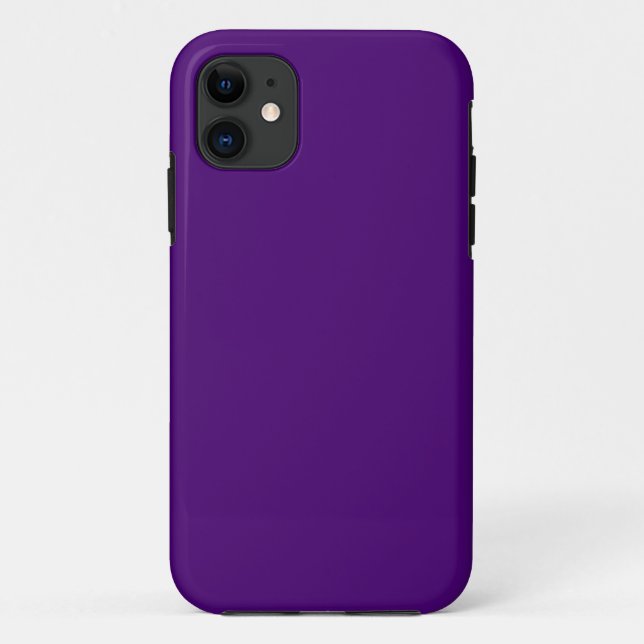 Coques Case-Mate iPhone Couleur solide violet foncé riche (Dos)