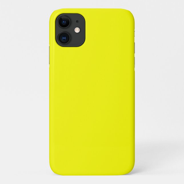 Coques Case-Mate iPhone Couleur uni jaune néon (Dos)