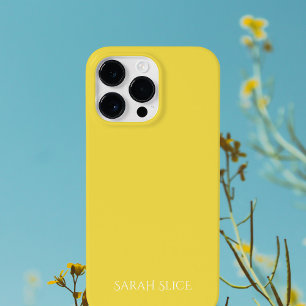 Coque iPhone 16 Pro Max Couleur uni jaune soleil Couleur soleil été Nom