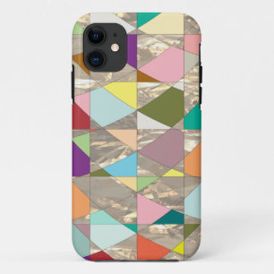 Coque iPhone 11 Couleurs Abstraites or