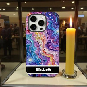 Coque iPhone 16 Pro Couleurs Abstraites personnalisables