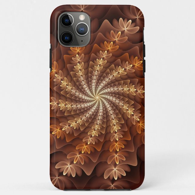 Coques Case-Mate iPhone Couleurs chaudes, Trippy Moderne Motif d'art fract (Dos)