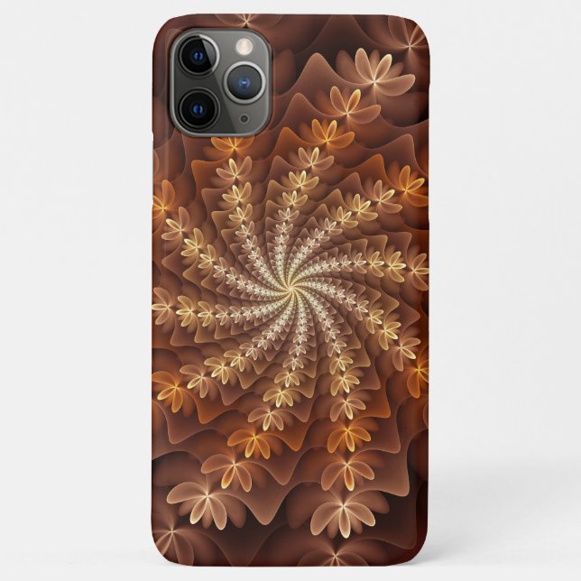 Coques Case-Mate iPhone Couleurs chaudes, Trippy Moderne Motif d'art fract (Dos)