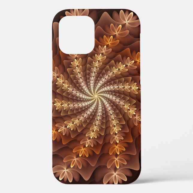 Coques Case-Mate iPhone Couleurs chaudes, Trippy Moderne Motif d'art fract (Verso)