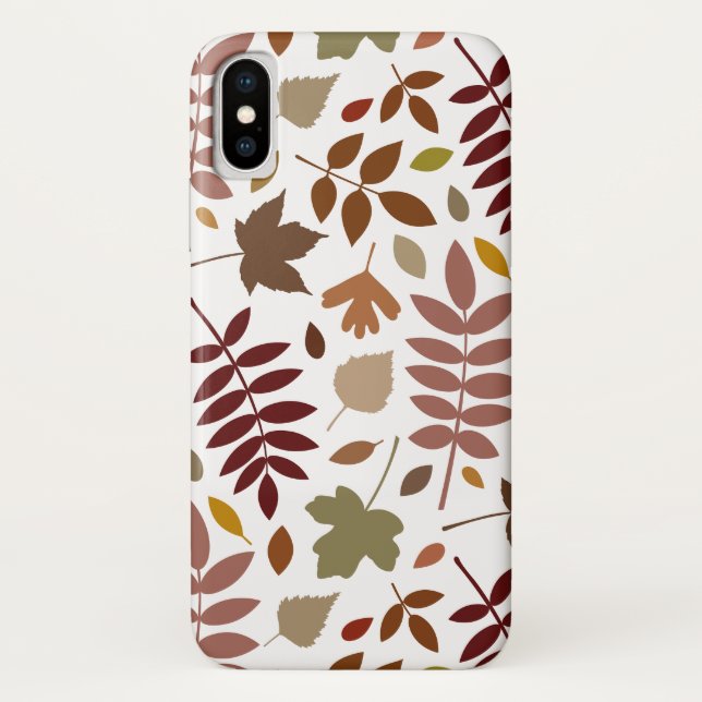 Coques Case-Mate iPhone Couleurs d'automne en blanc pour les Feuilles tomb (Dos)