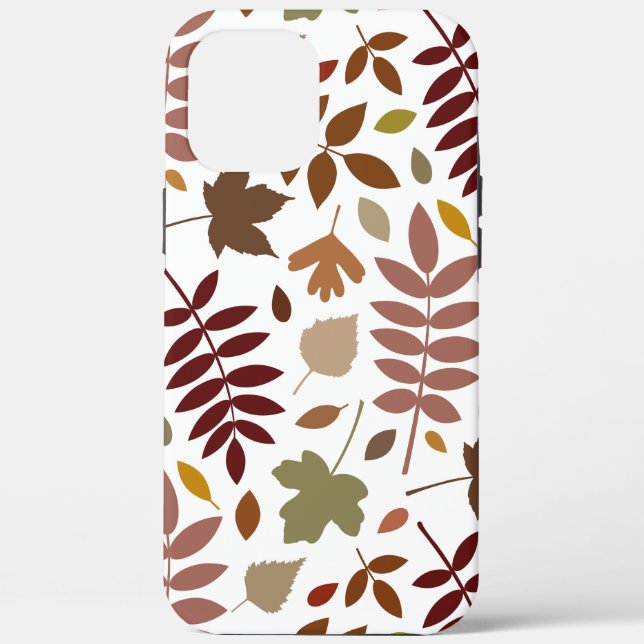 Coques Case-Mate iPhone Couleurs d'automne en blanc pour les Feuilles tomb (Verso)