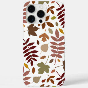 Coque iPhone 16 Pro Max Couleurs d'automne en blanc pour les Feuilles tomb