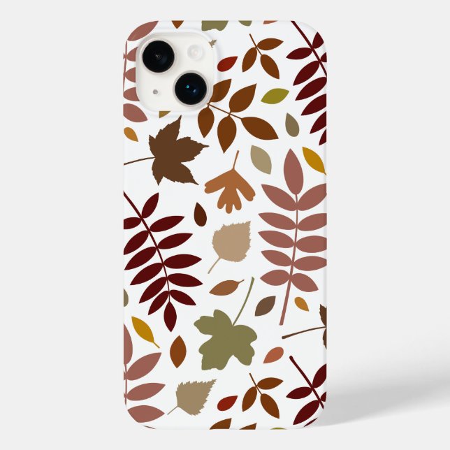 Coques Case-Mate iPhone Couleurs d'automne en blanc pour les Feuilles tomb (Verso)
