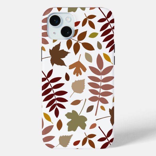 Coques Case-Mate iPhone Couleurs d'automne en blanc pour les Feuilles tomb (Verso)