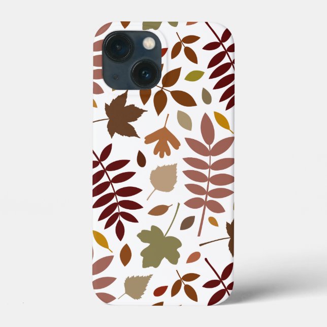 Coques Case-Mate iPhone Couleurs d'automne en blanc pour les Feuilles tomb (Verso)