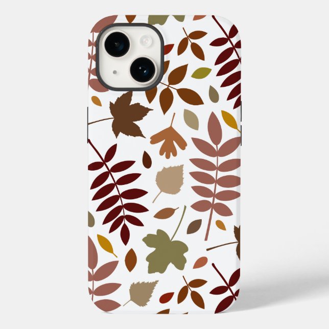 Coques Case-Mate iPhone Couleurs d'automne en blanc pour les Feuilles tomb (Verso)