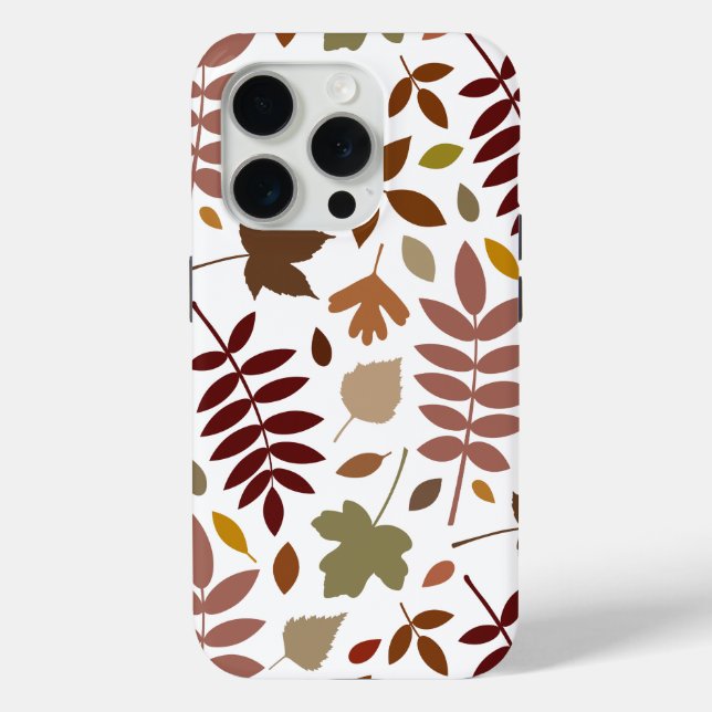 Coques Case-Mate iPhone Couleurs d'automne en blanc pour les Feuilles tomb (Verso)