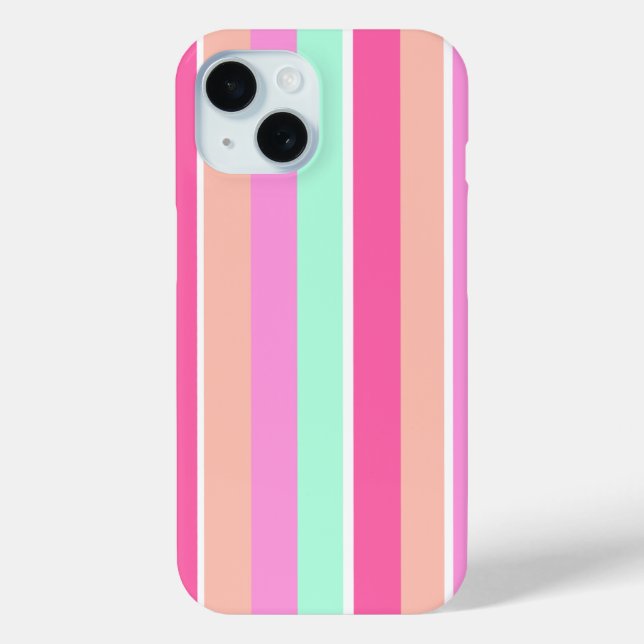 Coques Case-Mate iPhone Couleurs de bonbons rayures (Verso)