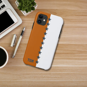 Case-Mate iPhone Case Couleurs de collège brûlées orange, gris foncé et