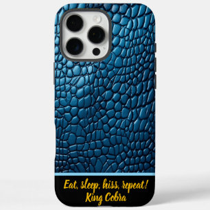 Coque iPhone 16 Pro Max Couleurs de la nature dans la peau de serpent chat