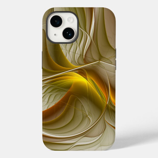 Coques Case-Mate iPhone Couleurs de métaux précieux, art fractal abstrait (Verso)