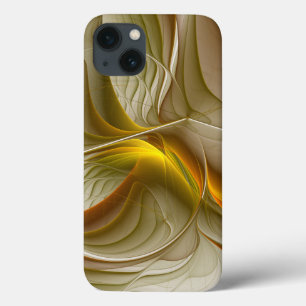 iPhone 13 Case Couleurs de métaux précieux, art fractal abstrait
