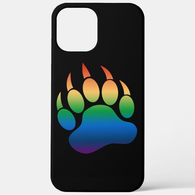 Coques Case-Mate iPhone Couleurs dégradées de fierté d'ours sur patte d'ou (Verso)