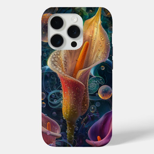 Coques Case-Mate iPhone Couleurs dégradées des fleurs de Calla (Verso)