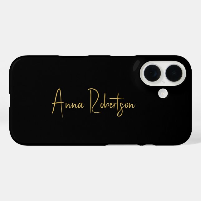 Coques Case-Mate iPhone Couleurs d'or Noir Calligraphie professionnelle te (Verso (horizontal))