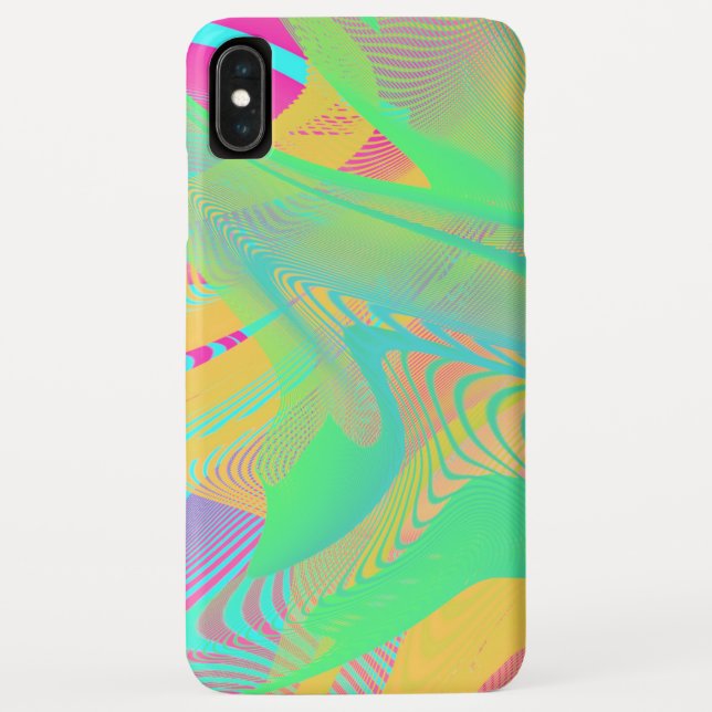 Coques Case-Mate iPhone COULEURS FLUO - Art Fractal - (Dos)