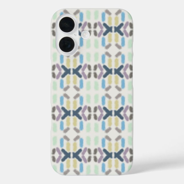 Coques Case-Mate iPhone Couleurs pastel à l'aquarelle salée sur fond blanc (Verso)