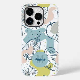 Coque Case-Mate iPhone Couleurs pastel Palm feuilles et formes organiques