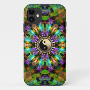 Case-Mate iPhone Case Couleurs psychédéliques or Yin Yang