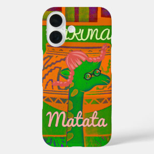 Coque Pour iPhone 16 Couleurs rouge Golden Green Rasta Giraffe