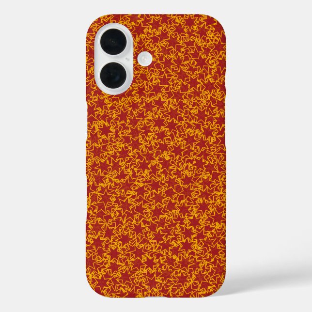 Coques Case-Mate iPhone Couleurs sportives de l'équipe Red et Gold Star (Verso)