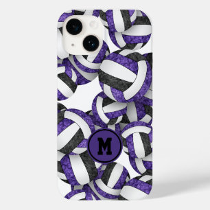 Coque Case-Mate iPhone Couleurs violet noir de l'équipe volleyballs girly