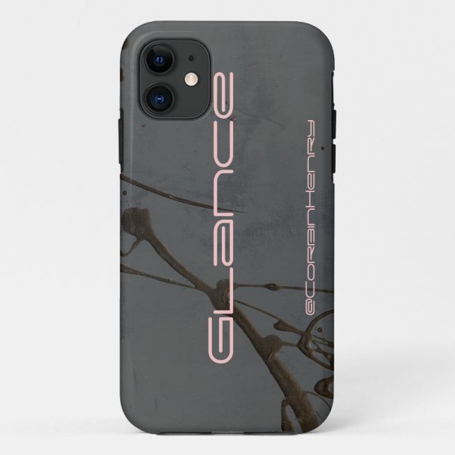 Coques Case-Mate iPhone Coup d'oeil en acrylique noir (Dos)