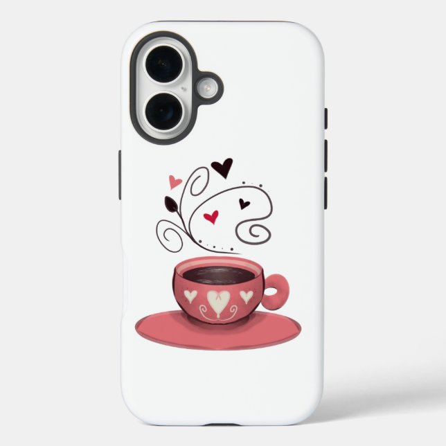 Coques Case-Mate iPhone Coupe de café rose (Verso)