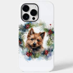 Coque Case-Mate iPhone Coupe de la fête de la couronne de Noël Terrier au