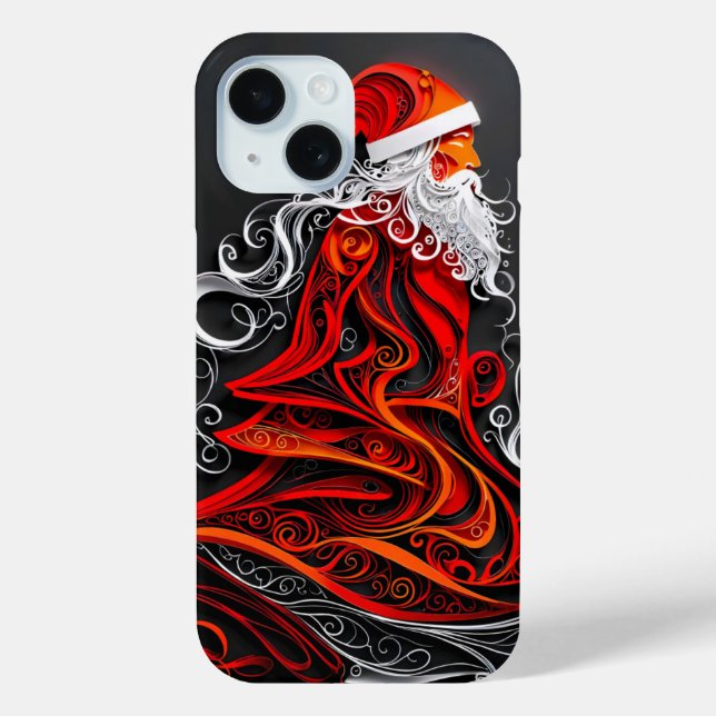 Coques Case-Mate iPhone Coupe de papier Père Noël complexe (Verso)