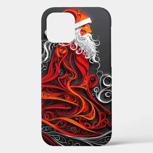 Coques Case-Mate iPhone Coupe de papier Père Noël complexe (Verso)