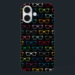 Coque Pour iPhone 16 Coupe Nerdy Hipster Lunettes Motif Coloré Noir<br><div class="desc">Un coque iPhone 16 mignon et nerdy avec un hipster coloré lunettes motif sur un arrière - plan noir. Idéal pour les vers de livres,  les geeks,  les opticiens,  et plus !</div>