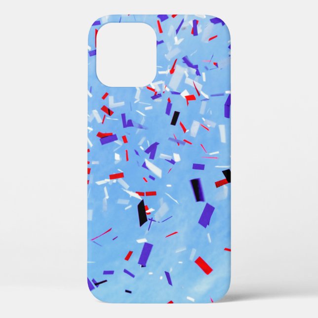 Coques Case-Mate iPhone Coupes en papier bleu, rouge et noir (Verso)
