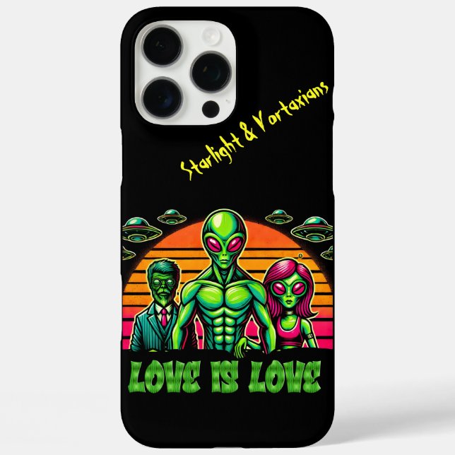 Coques Case-Mate iPhone Couple Alien dans l'affection galactique (Verso)