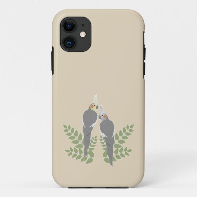 Coques Case-Mate iPhone Couple de cockatiels (Dos)