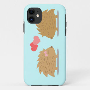 Coques Pour iPhone Couple de hérissons mignons amoureux