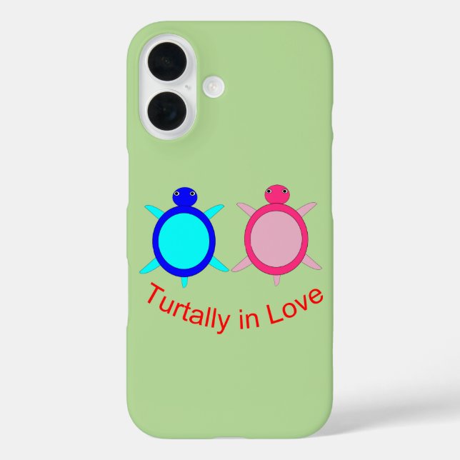 Coques Case-Mate iPhone Couple de tortue mignonne (Verso)