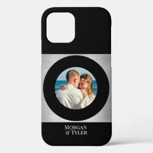 Case-Mate iPhone Case Couple DIY Photo & Noms Cercle Noir Argent Noir