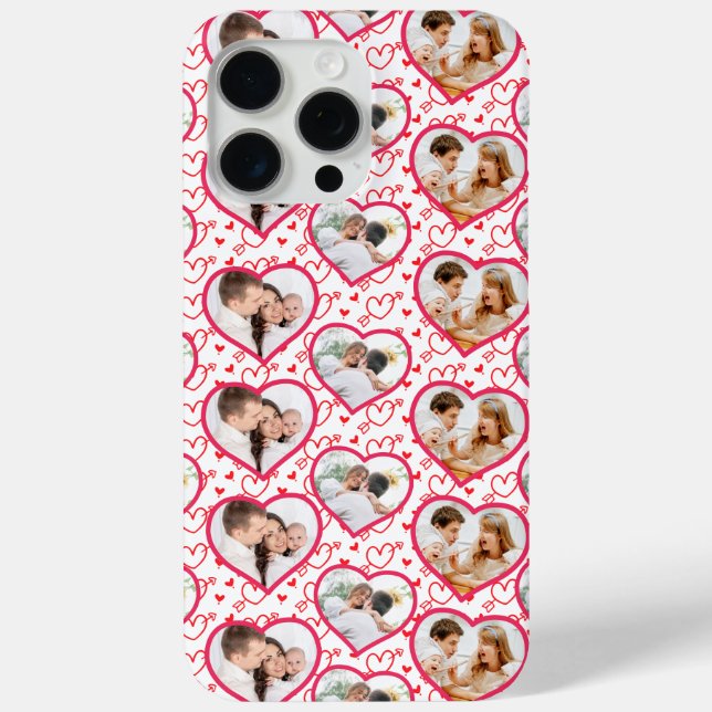 Coques Case-Mate iPhone Couple Mariage Love 3 Photo Heart Motif (Verso)