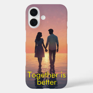 Coque Pour iPhone 16 Couple romantique personnalisé Silhouette