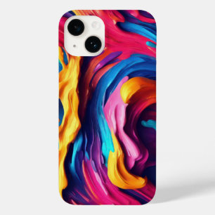 Coque Case-Mate iPhone Coups de pinceau colorés abstraits psychédéliques