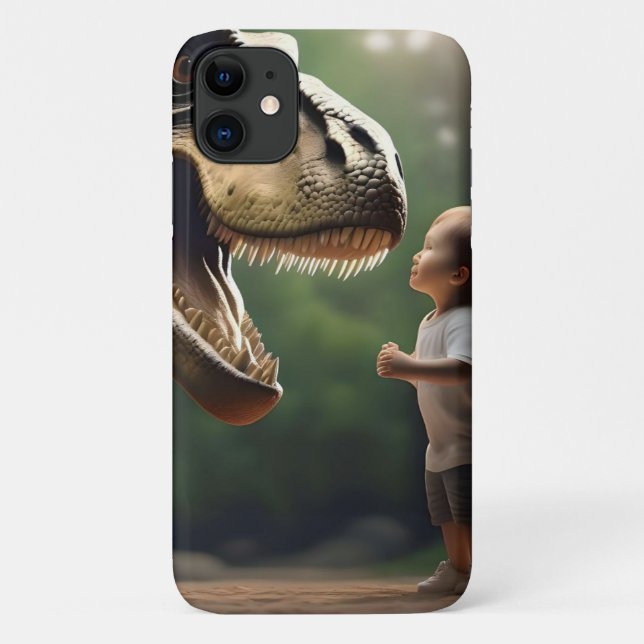 Coques Case-Mate iPhone **"Courage déchaînée : un petit garçon face au T-R (Dos)